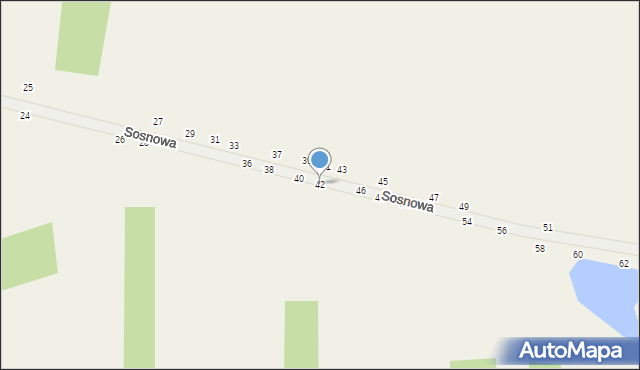 Grębiszew, Sosnowa, 42, mapa Grębiszew