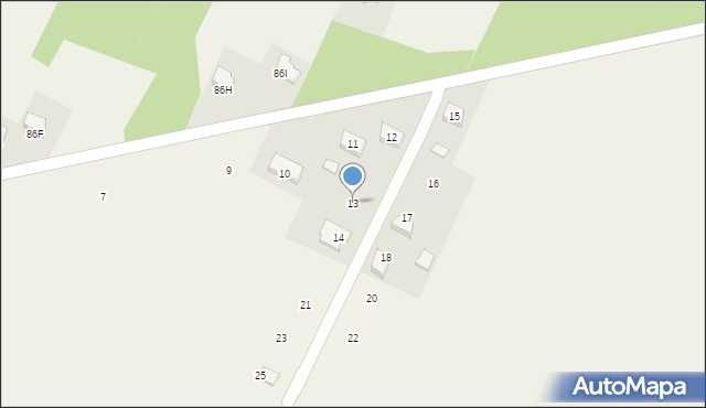 Grębków, Sokołowska, 13, mapa Grębków