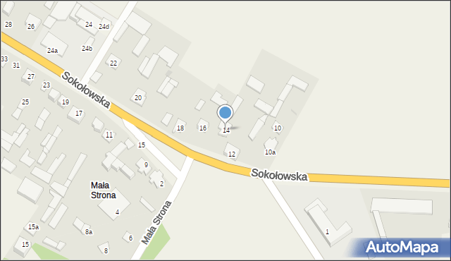 Grochów Szlachecki, Sokołowska, 14, mapa Grochów Szlachecki