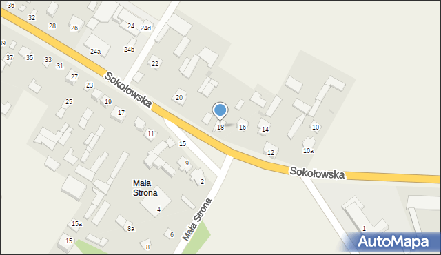 Grochów Szlachecki, Sokołowska, 18, mapa Grochów Szlachecki