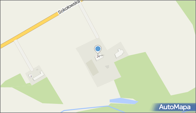 Grochów Szlachecki, Sokołowska, 1A, mapa Grochów Szlachecki