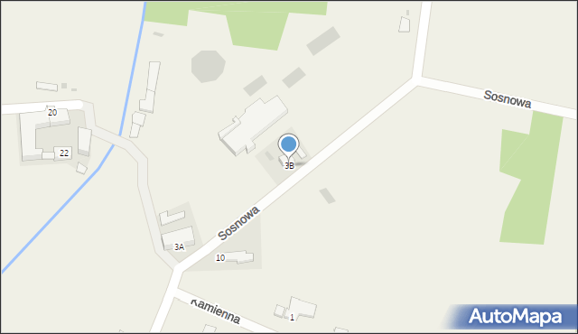 Gromadka, Sosnowa, 3B, mapa Gromadka
