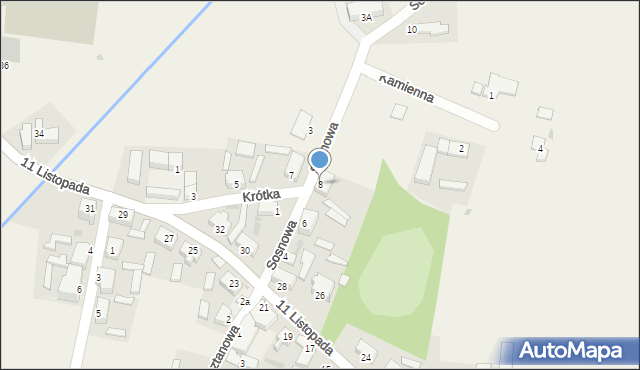 Gromadka, Sosnowa, 8, mapa Gromadka