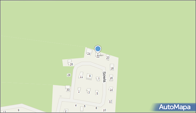 Gromadzin, Sowia, 22, mapa Gromadzin