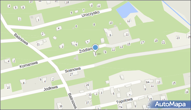 Groszowice, Sosnowa, 7, mapa Groszowice