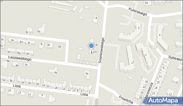 Grudziądz, Sosnkowskiego Kazimierza, gen., 6, mapa Grudziądza