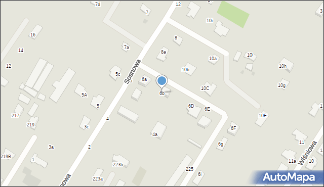 Grudziądz, Sosnowa, 6b, mapa Grudziądza