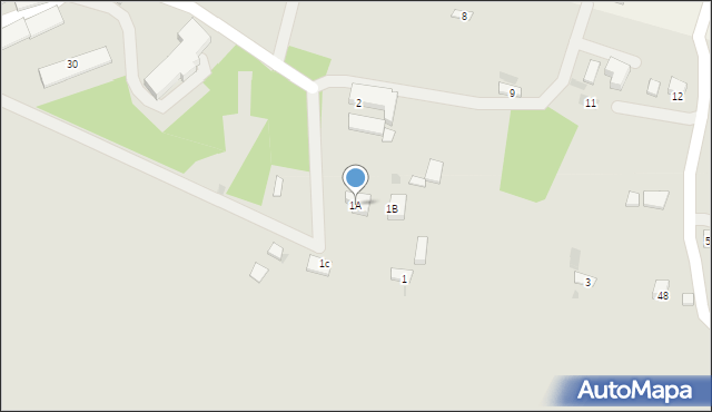 Grybów, Sośnie Dolne, 1A, mapa Grybów