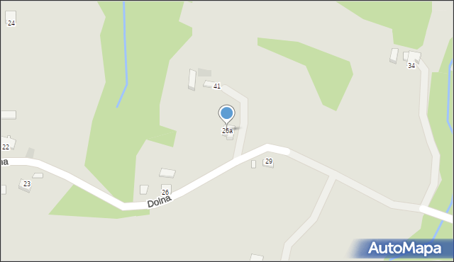 Grybów, Sośnie Górne, 26a, mapa Grybów