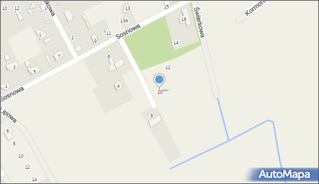 Grzędzice, Sosnowa, 10, mapa Grzędzice