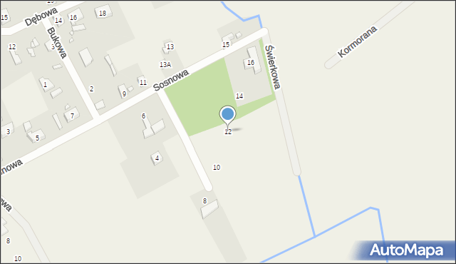 Grzędzice, Sosnowa, 12, mapa Grzędzice