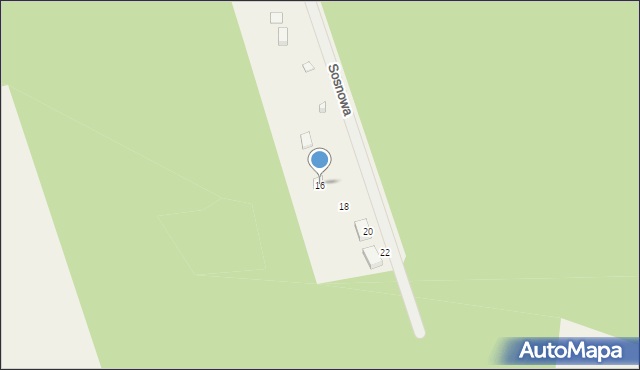 Gulczewo, Sosnowa, 16, mapa Gulczewo