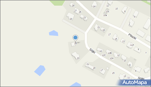 Gutkowo, Sójki, 25, mapa Gutkowo