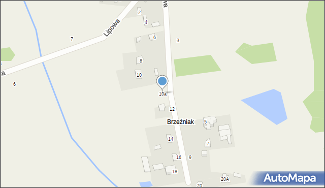 Gwizdały, Sosnowa, 10a, mapa Gwizdały