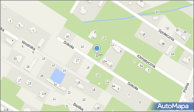 Henryków-Urocze, Sokoła, 12, mapa Henryków-Urocze