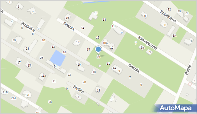 Henryków-Urocze, Sokoła, 13, mapa Henryków-Urocze