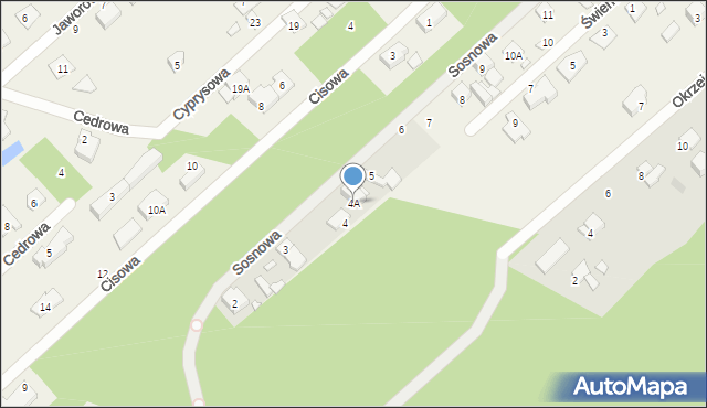 Hipolitów, Sosnowa, 4A, mapa Hipolitów