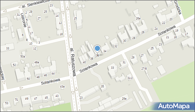 Inowrocław, Solankowa, 36, mapa Inowrocławia