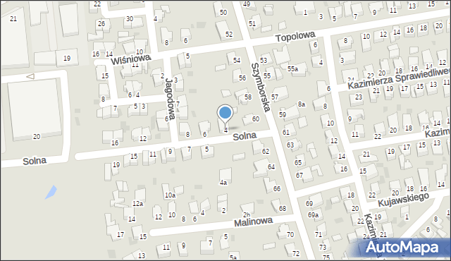 Inowrocław, Solna, 4, mapa Inowrocławia