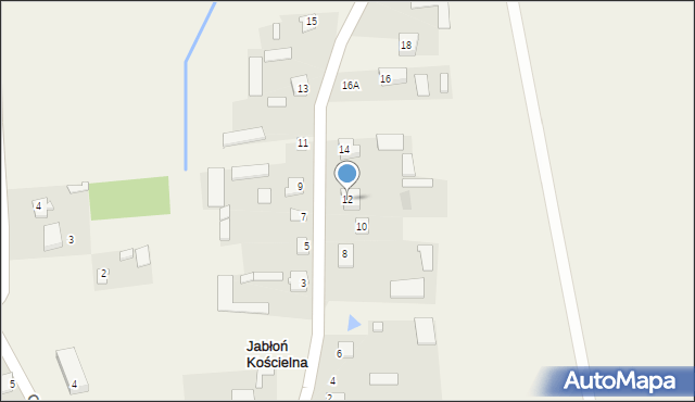 Jabłoń Kościelna, Sokołowska, 12, mapa Jabłoń Kościelna