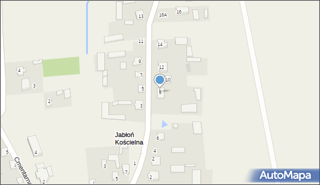 Jabłoń Kościelna, Sokołowska, 8, mapa Jabłoń Kościelna