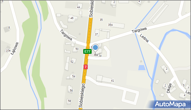 Jabłonka, Sobieskiego, 39a, mapa Jabłonka