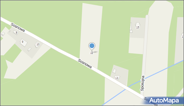 Janik, Sosnowa, 12, mapa Janik