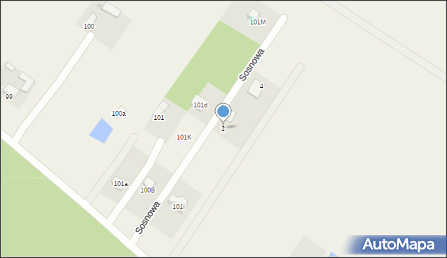 Janów, Sosnowa, 2, mapa Janów
