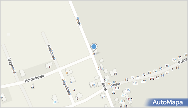 Janów Lubelski, Sowy-Visa Wincentego, 26, mapa Janów Lubelski