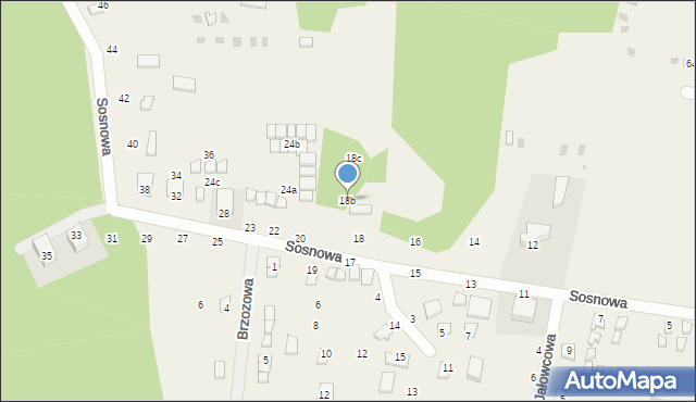 Jarosławiec, Sosnowa, 18b, mapa Jarosławiec
