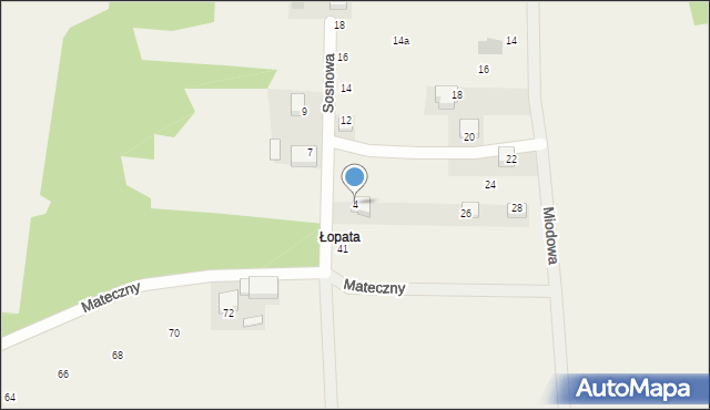 Jaśkowice, Sosnowa, 4, mapa Jaśkowice