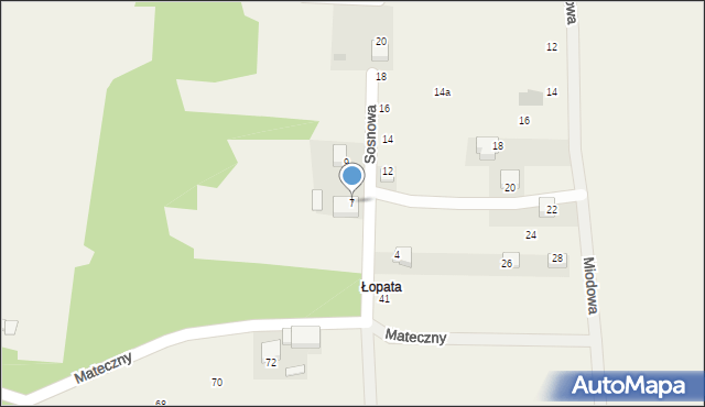 Jaśkowice, Sosnowa, 7, mapa Jaśkowice