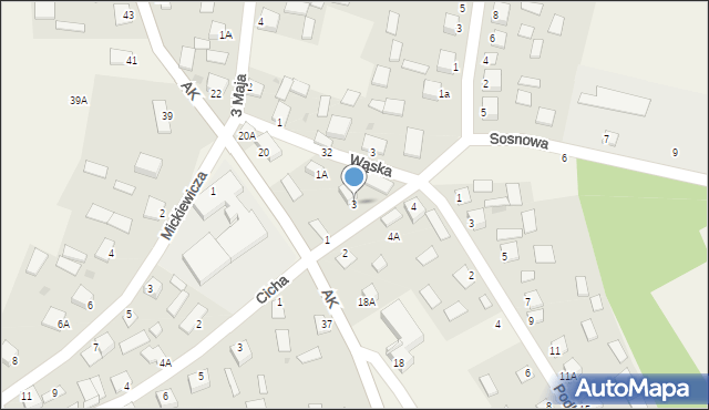 Jastkowice, Sosnowa, 3, mapa Jastkowice