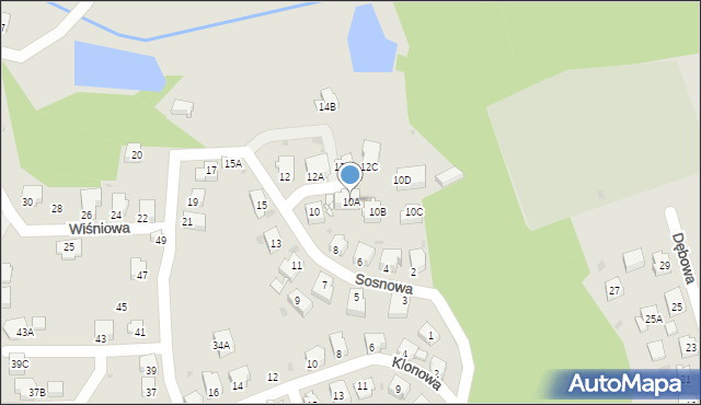 Jastrzębie-Zdrój, Sosnowa, 10A, mapa Jastrzębie-Zdrój