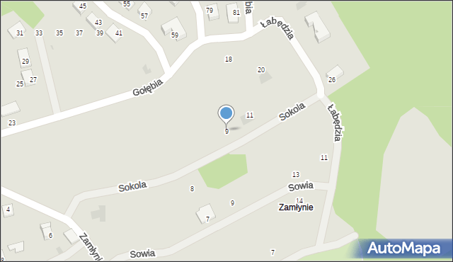 Jastrzębie-Zdrój, Sokola, 9, mapa Jastrzębie-Zdrój