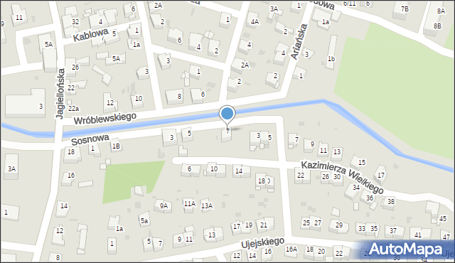 Jaworzno, Sosnowa, 7, mapa Jaworzno