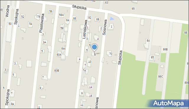 Jedlnia-Letnisko, Sosnowa, 8, mapa Jedlnia-Letnisko