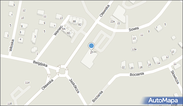 Jelcz-Laskowice, Sowia, 17, mapa Jelcz-Laskowice