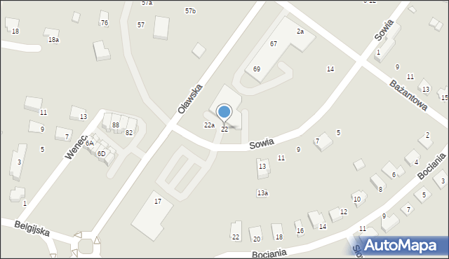 Jelcz-Laskowice, Sowia, 22, mapa Jelcz-Laskowice