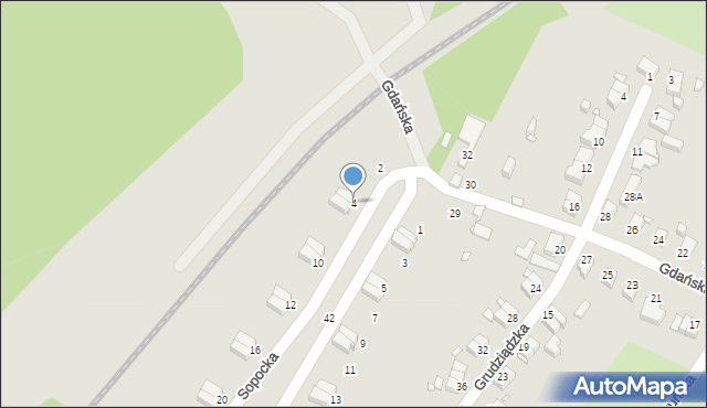 Jelenia Góra, Sopocka, 4, mapa Jelenia Góra