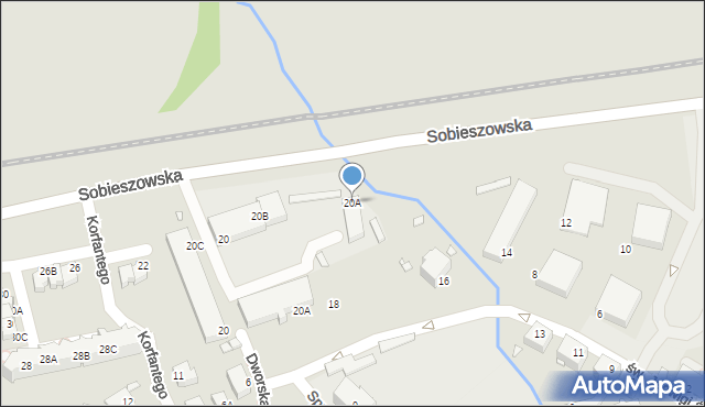 Jelenia Góra, Sobieszowska, 20A, mapa Jelenia Góra