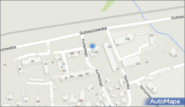 Jelenia Góra, Sobieszowska, 22A, mapa Jelenia Góra