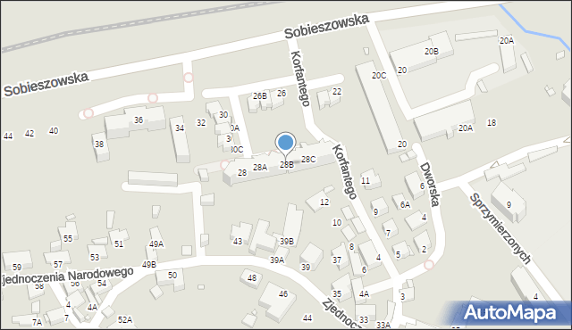 Jelenia Góra, Sobieszowska, 28B, mapa Jelenia Góra