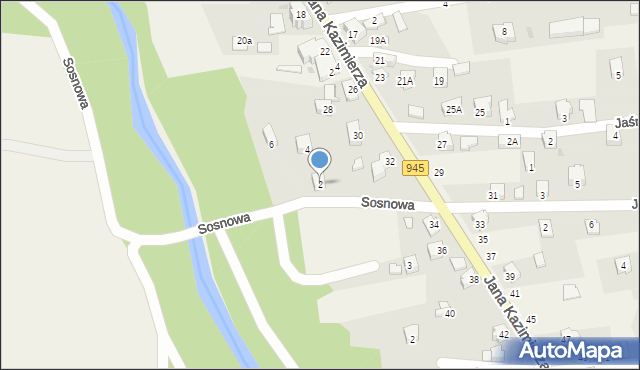 Jeleśnia, Sosnowa, 2, mapa Jeleśnia