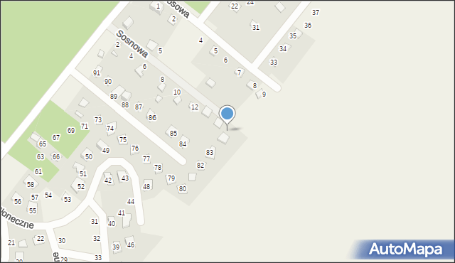 Jesiona, Sosnowa, 16, mapa Jesiona