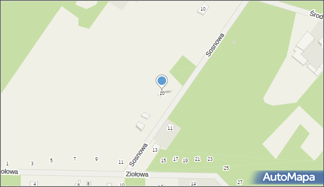 Joachimów-Mogiły, Sosnowa, 10, mapa Joachimów-Mogiły