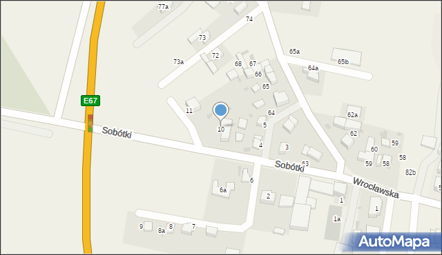 Jordanów Śląski, Sobótki, 10a, mapa Jordanów Śląski