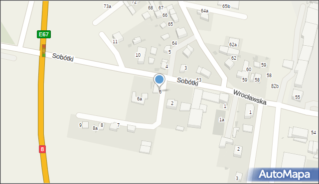 Jordanów Śląski, Sobótki, 6, mapa Jordanów Śląski