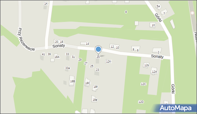 Józefów, Sonaty, 21, mapa Józefów