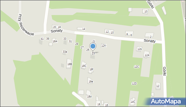 Józefów, Sonaty, 23, mapa Józefów